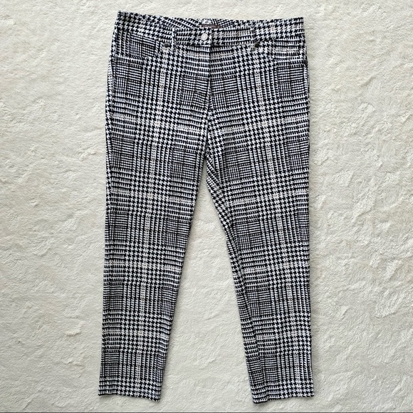 J.McLaughlin Becca houndstooth Glen Plaid leggings pants size 8 - Picture 1 of 9